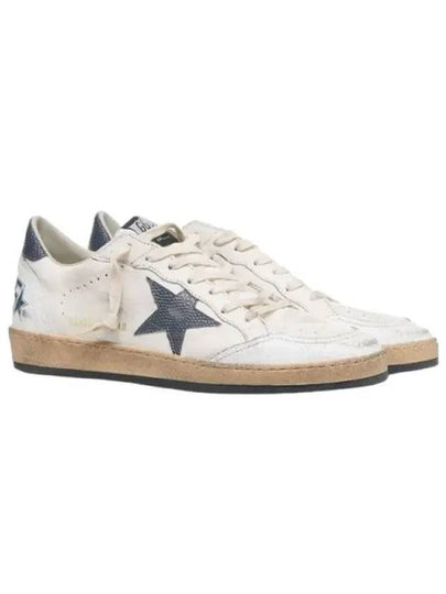 Ballstar Dusty Blue Tab Low Top Sneakers White - GOLDEN GOOSE - BALAAN 2