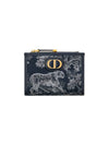 30 Montaine Dahlia Half Wallet Blue - DIOR - BALAAN 1