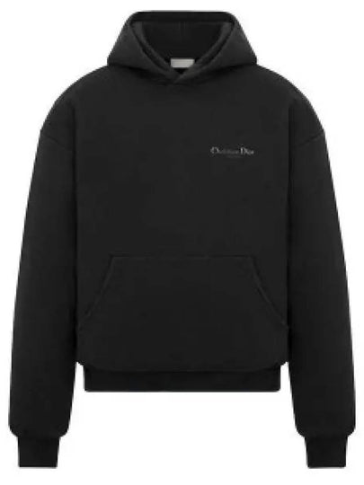 Logo Print Cotton Hoodie Black - DIOR - BALAAN 2