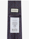 GG Dot Pattern Silk Tie Navy - GUCCI - BALAAN 4