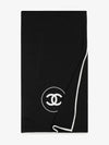 CC Logo Cashmere Silk Scarf Black - CHANEL - BALAAN 2