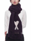 muffler scarf USF422 AW0054 504 LILAC purple - AMI - BALAAN 4