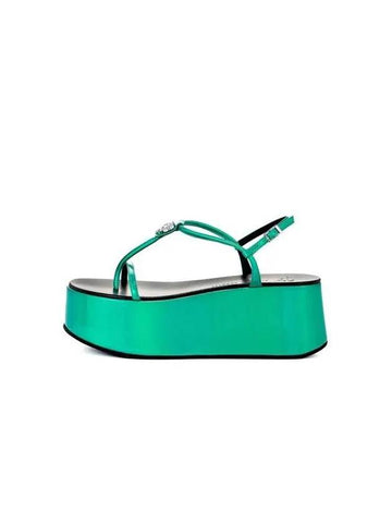 WOMEN BARNAK chunky platform sandals green 270799 - GIUSEPPE ZANOTTI - BALAAN 1