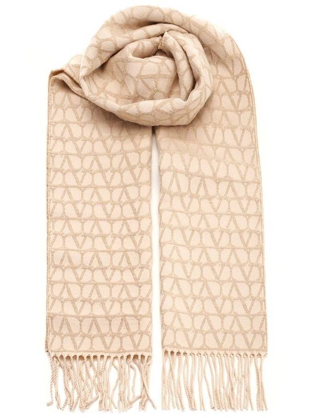 Valentino Toile Iconographe Fringe Edge Scarf - VALENTINO - BALAAN 1