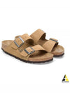 Arizona Perforated Suede Slippers Beige - BIRKENSTOCK - BALAAN 2