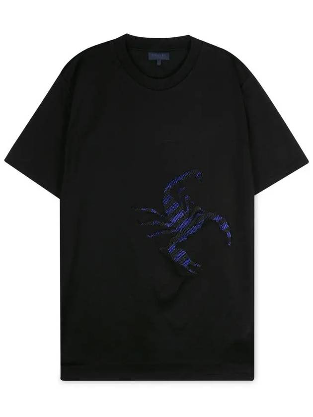 Men's Scorpion Black Short Sleeve T-Shirt RMJE0031 10 - LANVIN - BALAAN 1