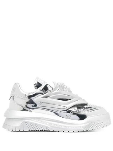 Odyssey Metallic Low Top Sneakers Silver - VERSACE - BALAAN 1