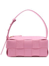 Brick Cassette Intrecciato Small Shoulder Bag Pink - BOTTEGA VENETA - BALAAN 3