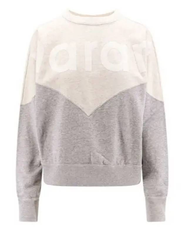 Houston Two-Tone Logo Cotton Sweatshirt Ecru Grey - ISABEL MARANT - BALAAN 2