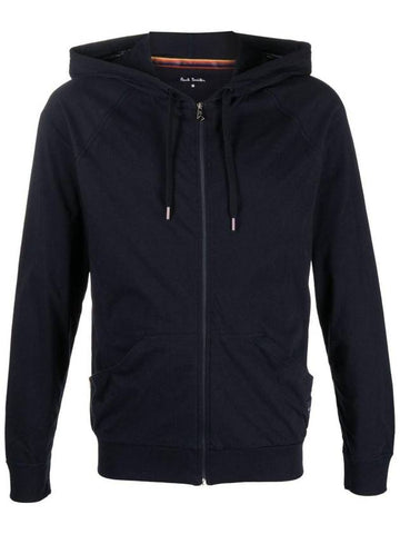 Cotton Jersey Zip Lounge Hoodie Navy - PAUL SMITH - BALAAN 1