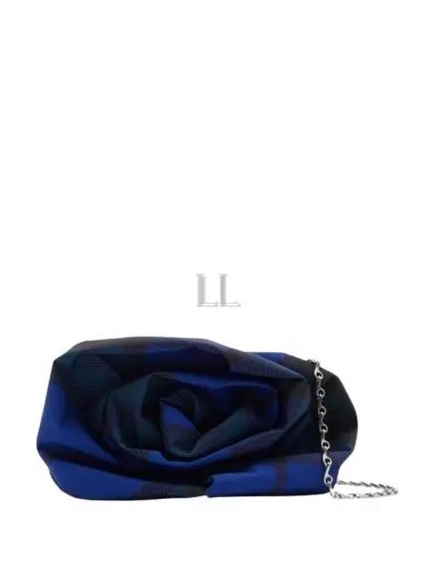 Rose Draped Check Clutch Bag Blue - BURBERRY - BALAAN 2