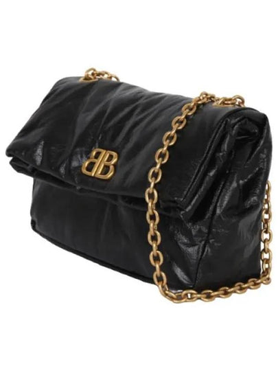 Monaco Small Chain Shoulder Bag Black - BALENCIAGA - BALAAN 2