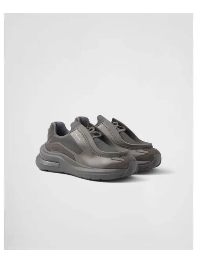 System Panel Low-Top Sneakers Marble Grey - PRADA - BALAAN 1