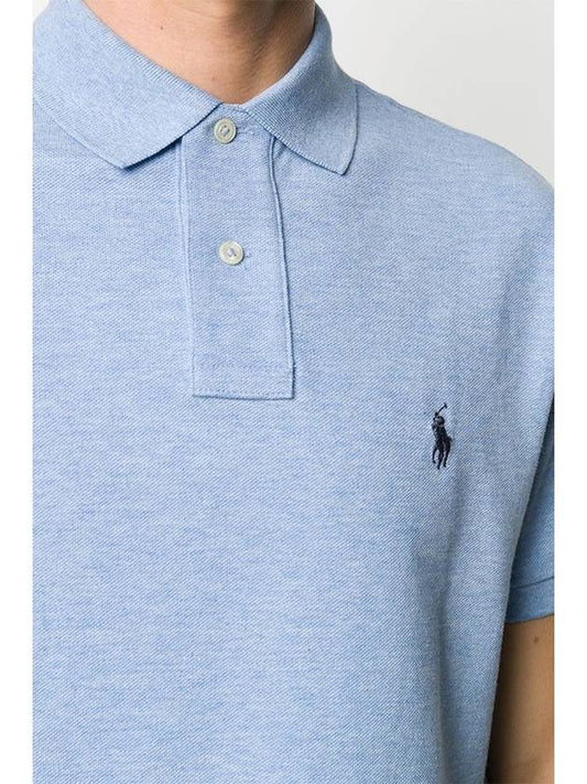 Polo Men s Pony Logo Embroidered Slim Fit Short Sleeve T Shirt Blue 710548797013 - RALPH LAUREN - BALAAN 2