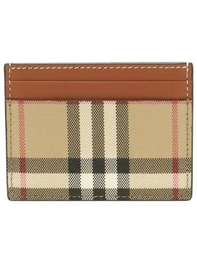 Check Card Wallet Beige - BURBERRY - BALAAN 2