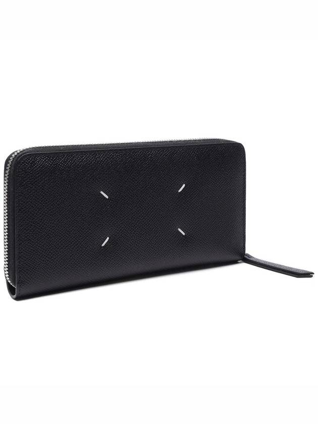 Stitch Logo Leather Long Wallet Black - MAISON MARGIELA - BALAAN 4