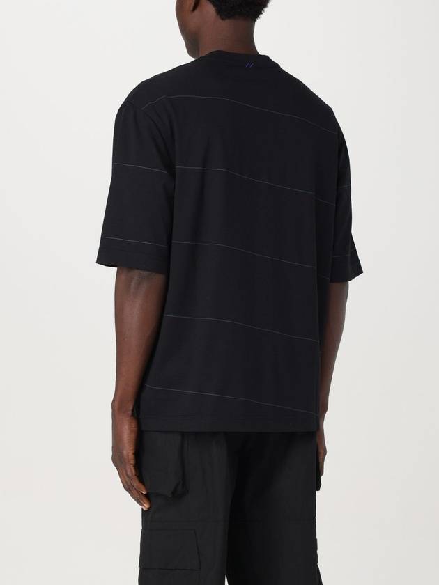 Striped Cotton Short Sleeve T-Shirt Black - BURBERRY - BALAAN 4