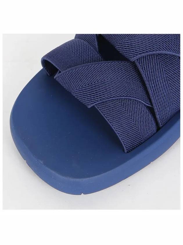 Intrecciato Flat Slippers Navy Blue - BOTTEGA VENETA - BALAAN 9