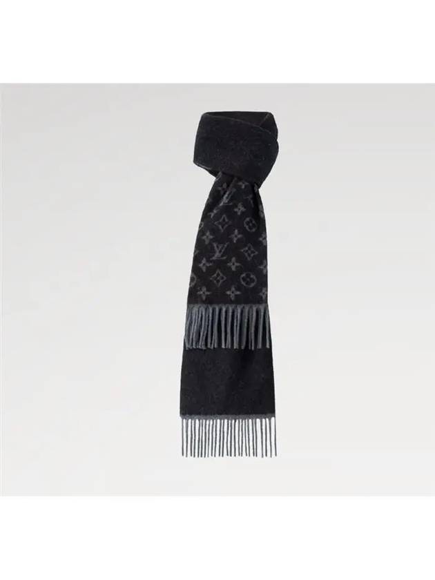 Monogram Gradient Scarf Black - LOUIS VUITTON - BALAAN 3