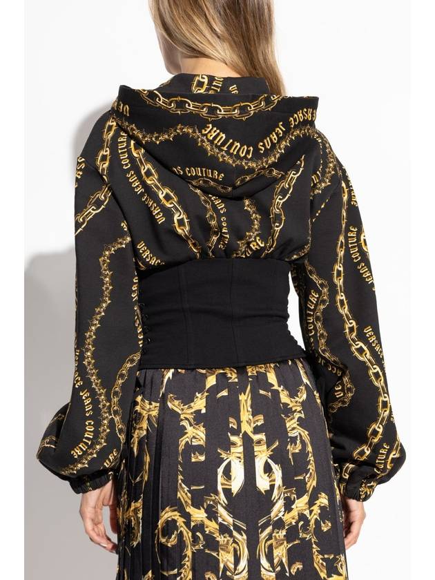 Versace Jeans Couture Patterned Sweatshirt, Women's, Black - VERSACE - BALAAN 4