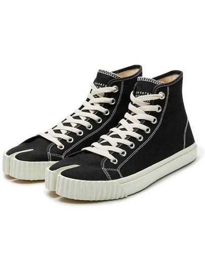 Tabi Split Toe High Top Sneakers Black - MAISON MARGIELA - BALAAN 2