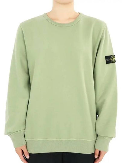 Kids Wappen Patch Organic Cotton Fleece Sweatshirt Green - STONE ISLAND - BALAAN 2