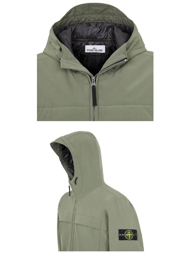 Wappen Patch Loft Soft Shell R Hooded Jacket Khaki - STONE ISLAND - BALAAN 6