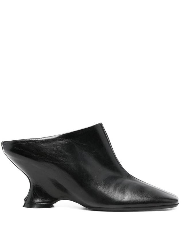 Dries Van Noten Leather Wedge Sabot Shoes - DRIES VAN NOTEN - BALAAN 1