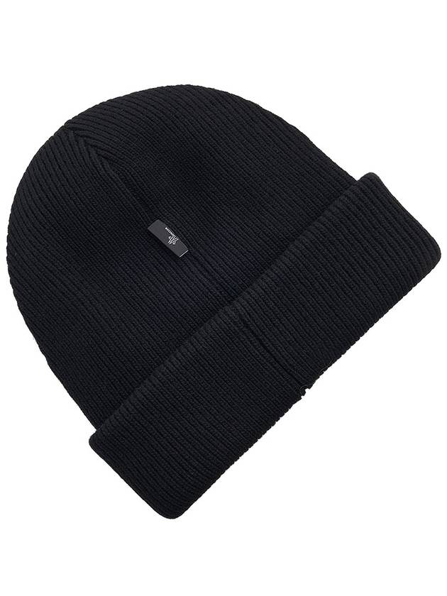 Grenoble Big Logo Beanie Black - MONCLER - BALAAN 5