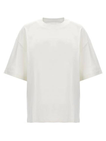 Logo Print Short Sleeve T-Shirt White - JIL SANDER - BALAAN 1