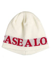 Logo Jacquard Beanie Ivory - CASEALOT - BALAAN 2