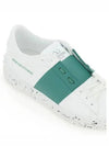 Open For A Change Low Top Sneakers White Green - VALENTINO - BALAAN 4