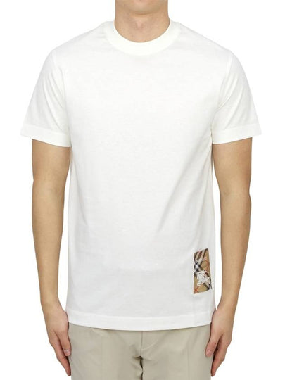 Check patch cotton t shirt 8102254 - BURBERRY - BALAAN 2