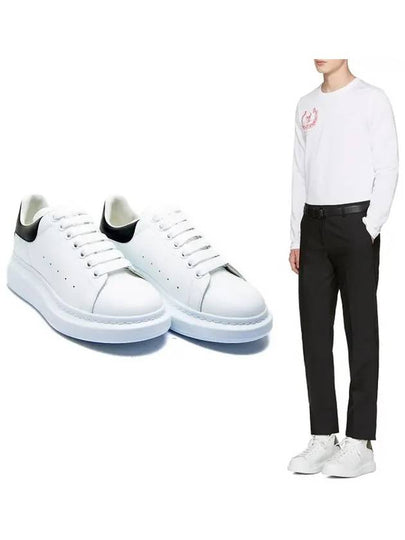 Oversized Leather Tab Low Top Sneakers White - ALEXANDER MCQUEEN - BALAAN 2