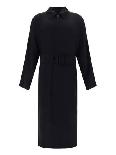 Belted Maxi Trench Coat Black - BALENCIAGA - BALAAN 2