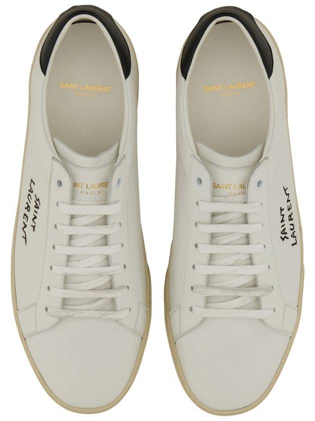 Court Classic SL 06 Leather Low Top Sneakers White - SAINT LAURENT - BALAAN 7