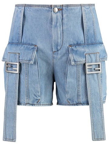 Fendi Denim Shorts - FENDI - BALAAN 1