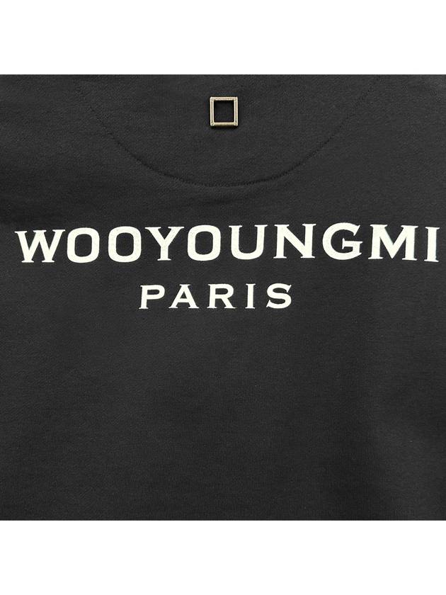 Back Logo Cotton Hoodie Black - WOOYOUNGMI - BALAAN 7