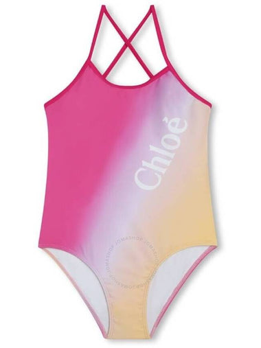 Chloe Girls Ombre Logo 1 Piece Swimsuit Size 4Y - CHLOE - BALAAN 1