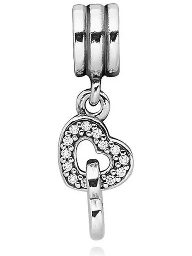 Interlock Hearts Pendant Dangle Bracelet Charm Silver - PANDORA - BALAAN 4