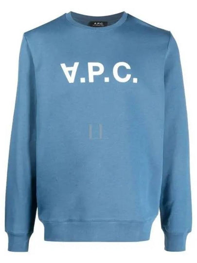 VPC Logo Crew Neck Sweatshirt Blue - A.P.C. - BALAAN 2