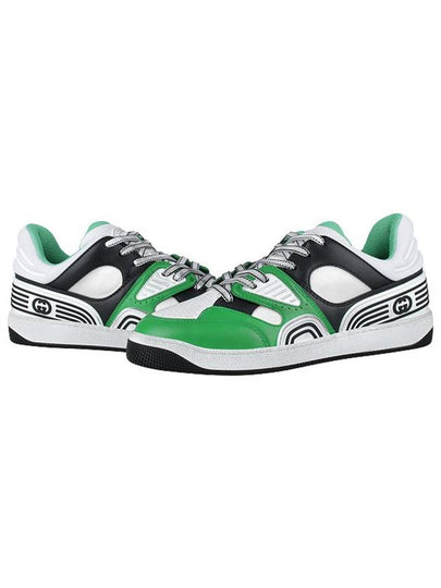 Men's Basket Low Top Sneakers Green - GUCCI - BALAAN 2