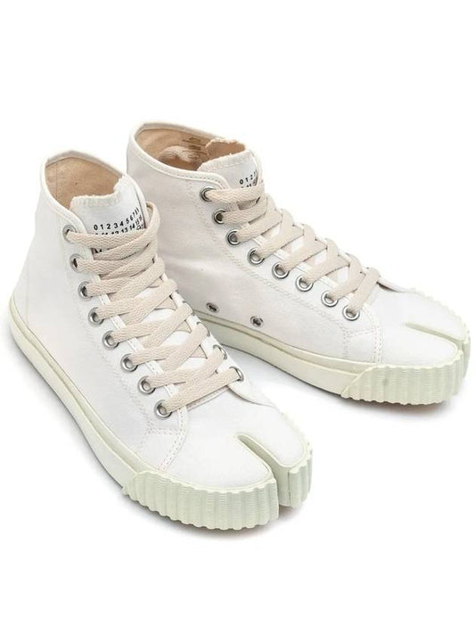 Tabi Cotton High Top Sneakers White - MAISON MARGIELA - BALAAN 2