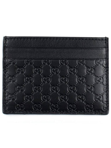 GG Microsima Card Wallet Black - GUCCI - BALAAN 1