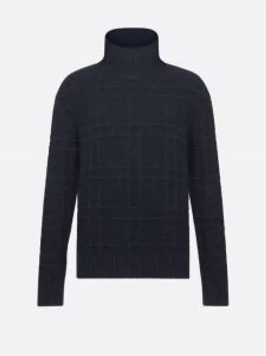 Cashmere Logo Knit Turtleneck Navy - DIOR - BALAAN 2