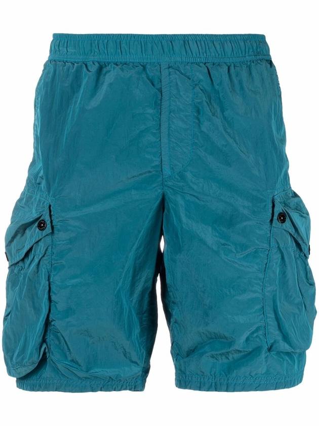 Logo Patch Nylon Swim Shorts Blue - STONE ISLAND - BALAAN 1