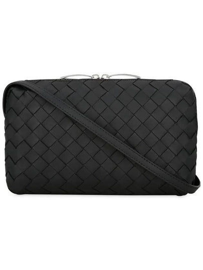 Women's Intrecciato New Nodini Cross Bag Matte Black - BOTTEGA VENETA - BALAAN 2