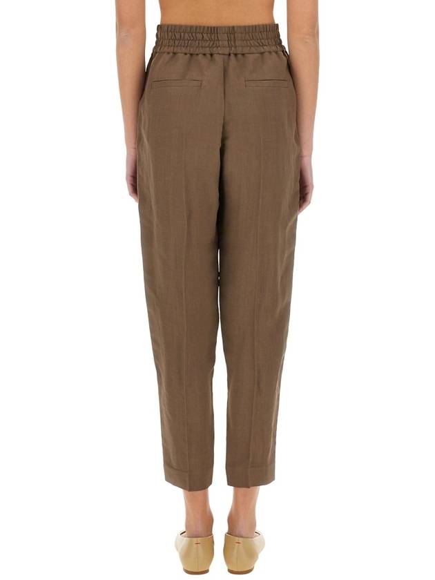 BAGGY PULL-UP PANTS IN TWILL - BRUNELLO CUCINELLI - BALAAN 3