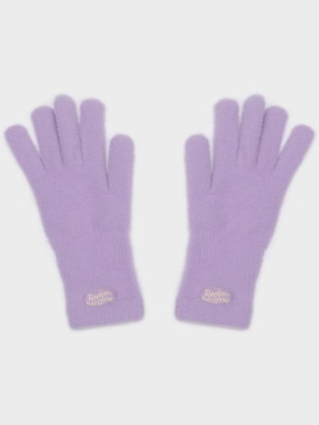 FLUFFY LOGO GLOVE PURPLE - RECLOW - BALAAN 6