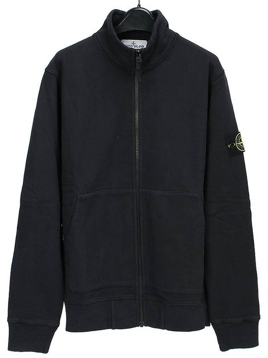 Wappen Patch Cotton Zip-up Jacket Navy - STONE ISLAND - BALAAN 2